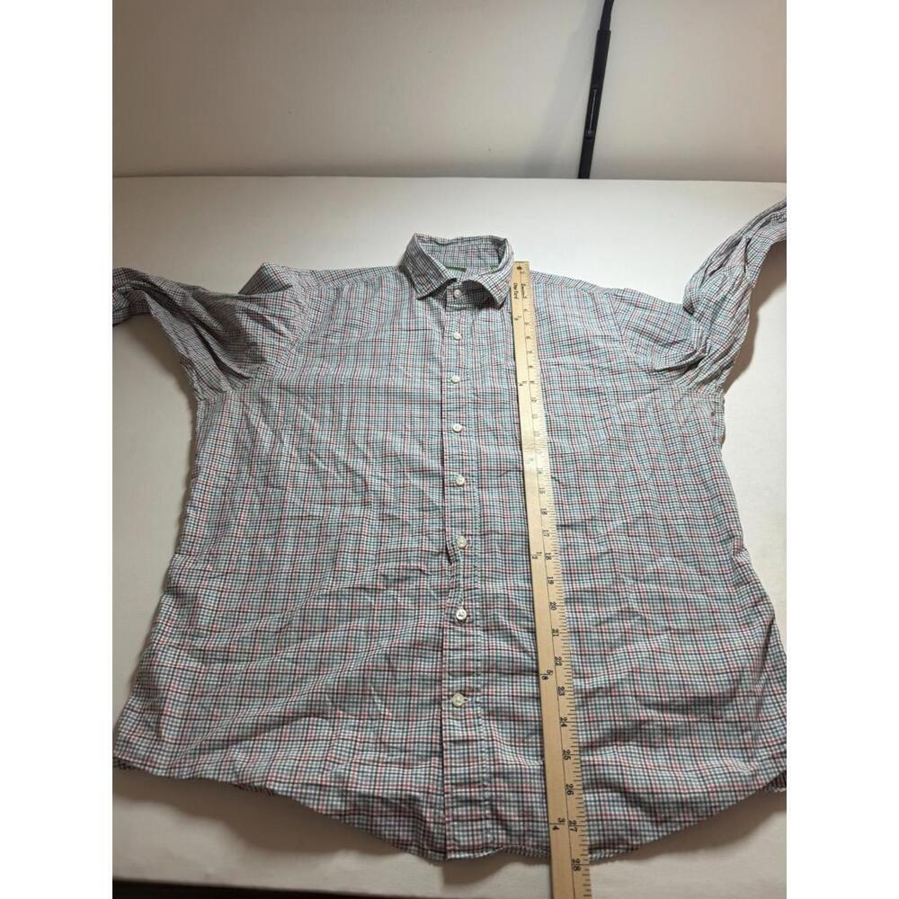Sid Mashburn Shirt Large Long Sleeve Button Up Multicolor Check Cotton - Picture 5 of 5